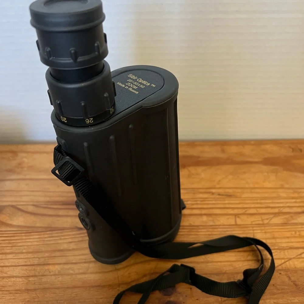 High-Performance Black Binoculars with Strap